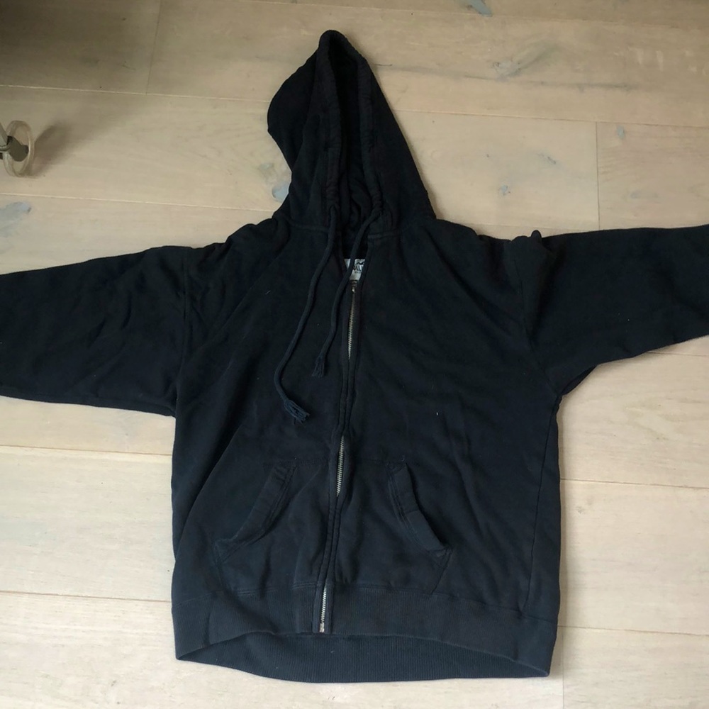 hollister black zip up
